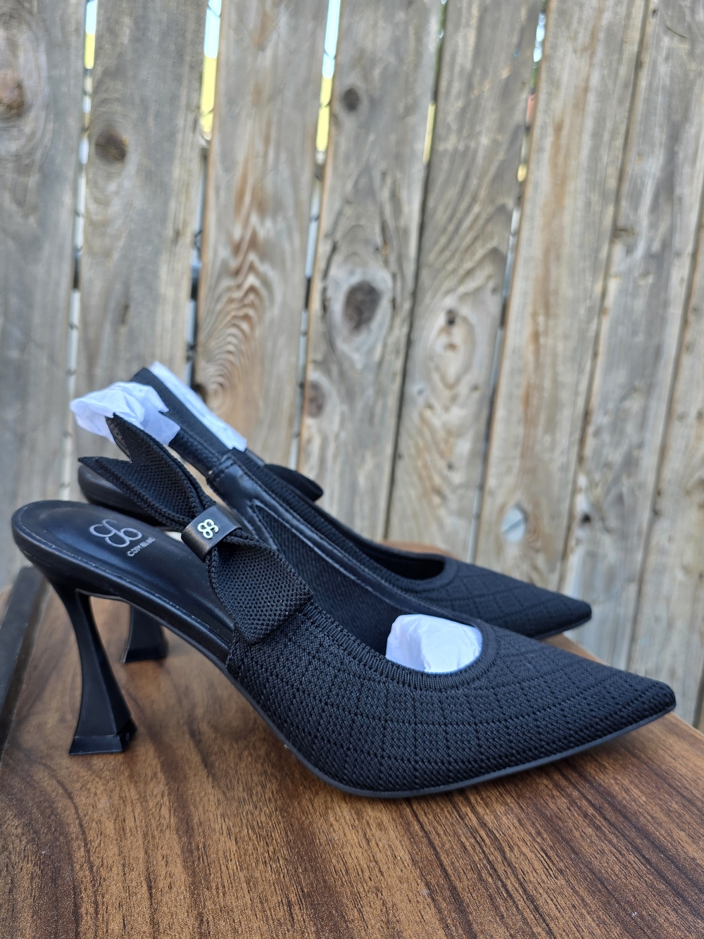 Cozy Islalnd Everlush Bowknot Pointed Slingback Heels Women's Shoes Size 7.5